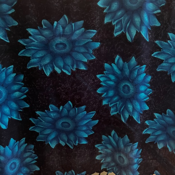 Vtg Koko Knot sarong, swim & beach cover up blue flower design w fringe Rayon - Picture 3 of 5